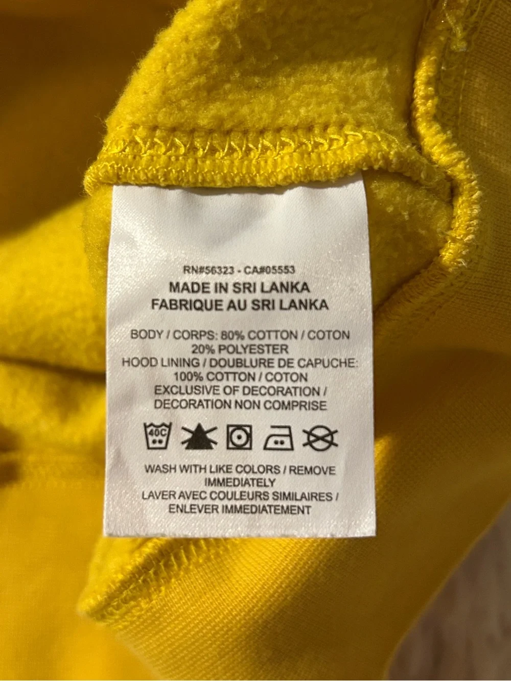 Nike Men's Yellow Hoodie with White Swoosh